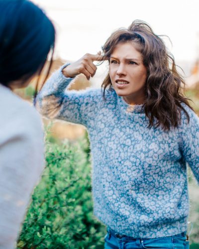 Quarrel,Two,Friends.,Two,Women,Screaming,At,Each,Other.,Two